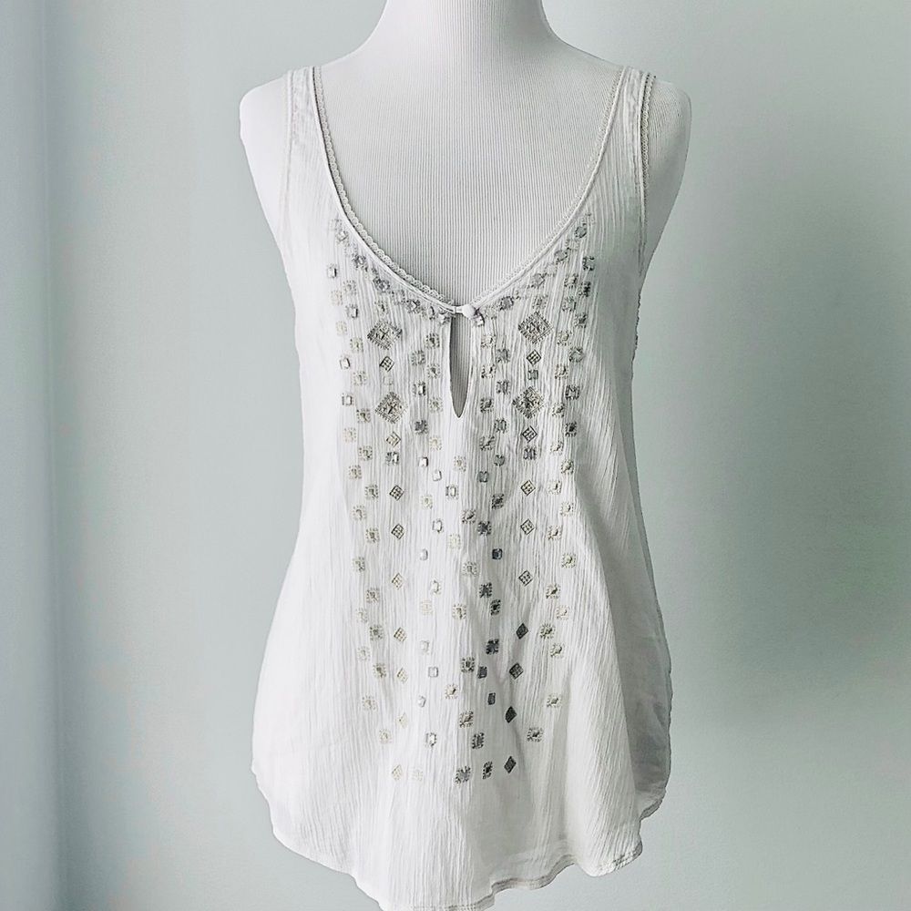 ABERCROMBIE & FITCH Beaded Tank Top XS